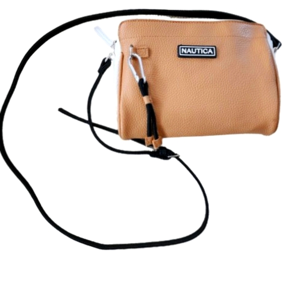 Nautica Tan Color Block Shoulder Crossbody Bag Purse. - Picture 1 of 12